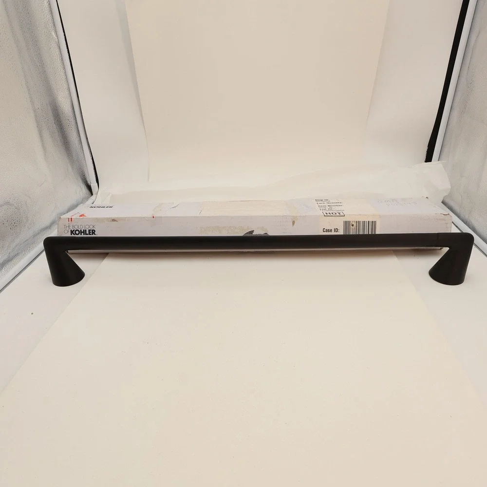 Kohler 24756-BL 24 Inch Towel Bar Matte Black Modern Bathroom Hardware